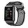 Per Huawei Watch D cinturino in silicone punzonato a due colori (nero grigio) Per Huawei Watch D cinturino in silicone punzonato a due colori (nero grigio)