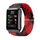 Per Huawei Watch D cinturino regolabile in nylon intrecciato (rosso nero)
