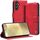 Custodia in pelle flip per Samsung Galaxy A55 5G IMAK Count Series (rossa) Custodia in pelle flip per Samsung Galaxy A55 5G IMAK Count Series (rossa)