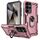Per Samsung Galaxy S24 Ultra 5G Warship Armor 2 in 1 custodia per telefono antiurto (oro rosa)