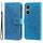Per vivo Y03 4G Custodia per cellulare in pelle con fiori a 7 petali (blu) Per vivo Y03 4G Custodia per cellulare in pelle con fiori a 7 petali (blu)