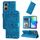 Custodia per telefono in pelle girasole goffrata per vivo Y03 4G (blu)