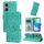 Custodia per telefono in pelle girasole goffrata per vivo Y03 4G (verde)