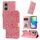 Custodia per cellulare in pelle di girasole goffrata per vivo Y03 4G (oro rosa) Custodia per cellulare in pelle di girasole goffrata per vivo Y03 4G (oro rosa)