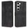 Per Samsung Galaxy S23+ 5G Custodia per cellulare in pelle tinta unita triangolare (nera) Per Samsung Galaxy S23+ 5G Custodia per cellulare in pelle tinta unita triangolare (nera)