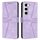 Custodia per telefono in pelle tinta unita triangolare per Samsung Galaxy S23+ 5G (viola) Custodia per telefono in pelle tinta unita triangolare per Samsung Galaxy S23+ 5G (viola)