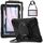 Custodia per tablet PC ibrida in silicone per Amazon Kindle Fire HD10 2023 con supporto e tracolla (nero) Custodia per tablet PC ibrida in silicone per Amazon Kindle Fire HD10 2023 con supporto e tracolla (nero)
