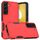 Per Samsung Galaxy S22 5G 2 in 1 PC + custodia per telefono TPU (rossa)