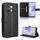 Custodia per telefono in pelle con texture diamante vivo S18e 5G (nera)