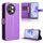 Custodia per telefono in pelle con texture diamante vivo S18e 5G (viola)