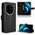 Custodia per telefono in pelle con texture diamante vivo X100 5G (nera)