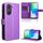 Custodia per cellulare in pelle con texture diamante vivo Y03 4G (viola)