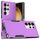 Per Samsung Galaxy S24 Ultra 5G 2 in 1 PC + custodia per telefono TPU (viola)