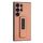 Custodia per telefono antiurto con staffa push-pull in pelle PU per Samsung Galaxy S24 Ultra 5G (arancione)