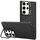 Custodia per telefono in TPU con supporto per lente radiante a nido d'ape per Samsung Galaxy S24 Ultra 5G (nera)