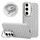 Per Samsung Galaxy S23 FE 5G Custodia per telefono in TPU con supporto radiante a nido d'ape con cordino (grigio) Per Samsung Galaxy S23 FE 5G Custodia per telefono in TPU con supporto radiante a nido d'ape con cordino (grigio)
