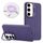 Per Samsung Galaxy S23 FE 5G Custodia per telefono in TPU con supporto radiante a nido d'ape con cordino (viola) Per Samsung Galaxy S23 FE 5G Custodia per telefono in TPU con supporto radiante a nido d'ape con cordino (viola)