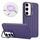 Per Samsung Galaxy S23 5G Custodia per telefono in TPU con supporto radiante a nido d'ape con cordino (viola)