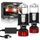 N5 1 paio fari con lente LED per auto H4 a doppio tubo di rame (colore pistola + rosso)