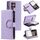 Per Samsung Galaxy S24 Ultra 5G Glitter Lattice Custodia a portafoglio in pelle con cerniera (Viola)