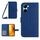 Per vivo Y03 4G Skin Feel Custodia per cellulare in pelle con motivo Sun Flower in rilievo con cordino (blu scuro) Per vivo Y03 4G Skin Feel Custodia per cellulare in pelle con motivo Sun Flower in rilievo con cordino (blu scuro)