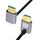Cavo adattatore audio video HD da HDMI maschio a HDMI maschio a doppio gomito, lunghezza: 0,5 m (doppia piegatura verso l'alto)