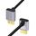 Cavo adattatore audio video HD da HDMI maschio a HDMI maschio a doppio gomito, lunghezza: 0,5 m (doppia piegatura verso il basso) Cavo adattatore audio video HD da HDMI maschio a HDMI maschio a doppio gomito, lunghezza: 0,5 m (doppia piegatura verso il basso)