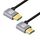 Cavo adattatore audio video HD da HDMI maschio a HDMI maschio a doppio gomito, lunghezza: 0,5 m (piegatura a sinistra destra) Cavo adattatore audio video HD da HDMI maschio a HDMI maschio a doppio gomito, lunghezza: 0,5 m (piegatura a sinistra destra)