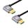 Cavo adattatore audio video HD da HDMI maschio a HDMI maschio a doppio gomito, lunghezza: 1 m (doppia piegatura a sinistra)