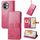 Custodia per telefono in pelle goffrata con chiusura a quattro foglie per vivo S18E (magenta) Custodia per telefono in pelle goffrata con chiusura a quattro foglie per vivo S18E (magenta)