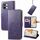 Custodia per telefono in pelle goffrata con chiusura a quattro foglie per vivo S18E (viola) Custodia per telefono in pelle goffrata con chiusura a quattro foglie per vivo S18E (viola)