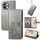 Custodia per telefono in pelle goffrata con chiusura a quattro ante per vivo S18E (grigio) Custodia per telefono in pelle goffrata con chiusura a quattro ante per vivo S18E (grigio)