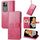 Custodia per telefono in pelle goffrata con chiusura a quattro foglie per vivo S18 Pro (magenta) Custodia per telefono in pelle goffrata con chiusura a quattro foglie per vivo S18 Pro (magenta)