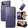 Custodia per telefono in pelle goffrata con chiusura a quattro foglie per vivo S18 Pro (viola) Custodia per telefono in pelle goffrata con chiusura a quattro foglie per vivo S18 Pro (viola)