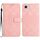 Custodia per telefono in pelle con struttura a griglia rombica per iPhone SE 2024 (rosa) Custodia per telefono in pelle con struttura a griglia rombica per iPhone SE 2024 (rosa)