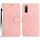 Custodia per telefono in pelle con texture a griglia rombica per Sony Xperia 10 VI (rosa) Custodia per telefono in pelle con texture a griglia rombica per Sony Xperia 10 VI (rosa)