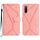 Custodia per telefono in pelle goffrata con cuciture per Sony Xperia 10 VI (rosa) Custodia per telefono in pelle goffrata con cuciture per Sony Xperia 10 VI (rosa)
