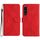 Custodia per telefono in pelle goffrata con cuciture per Sony Xperia 1 VI (rossa) Custodia per telefono in pelle goffrata con cuciture per Sony Xperia 1 VI (rossa)