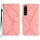 Custodia per telefono in pelle goffrata con cuciture per Sony Xperia 1 VI (rosa) Custodia per telefono in pelle goffrata con cuciture per Sony Xperia 1 VI (rosa)
