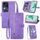 Custodia per telefono in pelle con cerniera fiore in rilievo per vivo S18 (viola) Custodia per telefono in pelle con cerniera fiore in rilievo per vivo S18 (viola)