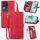 Custodia per telefono in pelle con cerniera fiore goffrato per vivo S18 (rossa) Custodia per telefono in pelle con cerniera fiore goffrato per vivo S18 (rossa)