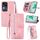 Custodia per telefono in pelle con cerniera fiore in rilievo per vivo S18 (rosa) Custodia per telefono in pelle con cerniera fiore in rilievo per vivo S18 (rosa)