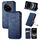 Per Xiaomi 14 Custodia per telefono in pelle magnetica pressata a griglia ultra cubica (blu) Per Xiaomi 14 Custodia per telefono in pelle magnetica pressata a griglia ultra cubica (blu)