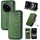 Per Xiaomi 14 Custodia per telefono in pelle magnetica pressata a griglia ultra cubica (verde) Per Xiaomi 14 Custodia per telefono in pelle magnetica pressata a griglia ultra cubica (verde)