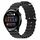 Per Huawei Watch 3 22mm Cinturino in silicone a tinta unita stile oceano (nero) Per Huawei Watch 3 22mm Cinturino in silicone a tinta unita stile oceano (nero)