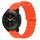 Per Xiaomi MI Watch S1 Pro 22mm Cinturino in silicone a tinta unita stile oceano (arancione) Per Xiaomi MI Watch S1 Pro 22mm Cinturino in silicone a tinta unita stile oceano (arancione)