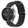 Per Xiaomi MI Watch Color 22mm Cinturino in silicone a tinta unita stile oceano (nero) Per Xiaomi MI Watch Color 22mm Cinturino in silicone a tinta unita stile oceano (nero)