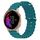 Per Garmin Venu 20mm Cinturino in silicone a tinta unita stile oceano (verde) Per Garmin Venu 20mm Cinturino in silicone a tinta unita stile oceano (verde)