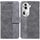 Per OPPO Reno11 Pro 5G Custodia per telefono in pelle goffrata geometrica globale (grigia) Per OPPO Reno11 Pro 5G Custodia per telefono in pelle goffrata geometrica globale (grigia)