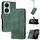 Custodia per telefono in pelle Flip Cubic Skin Feel per Honor X7b (verde)
